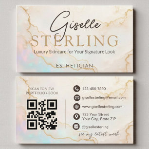 Opal Stein Esthetiker QR Code Visitenkarte