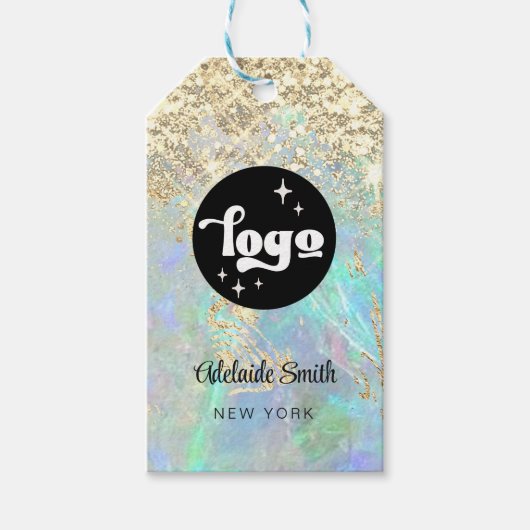 Opal-Stein-Geschenkmarken Geschenkanhänger (Vorderseite)