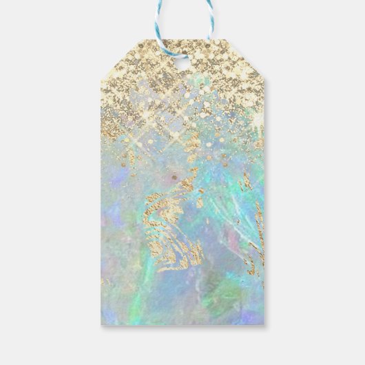 Opal-Stein-Geschenkmarken Geschenkanhänger (Rückseite)