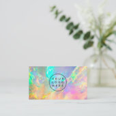 Opal Stein Glitter feminin Logo Visitenkarte (Stehend Vorderseite)