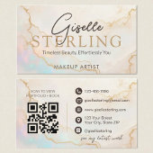 Opal Stein QR Code Visitenkarte