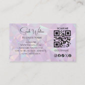 Opal Stein QR Code Visitenkarte | Holografisch (Rückseite)