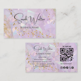 Opal Stein QR Code Visitenkarte | Moderne Markenbi