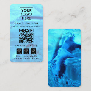 Opal-Stein Verbinde dich mit uns Social Media QR C Visitenkarte