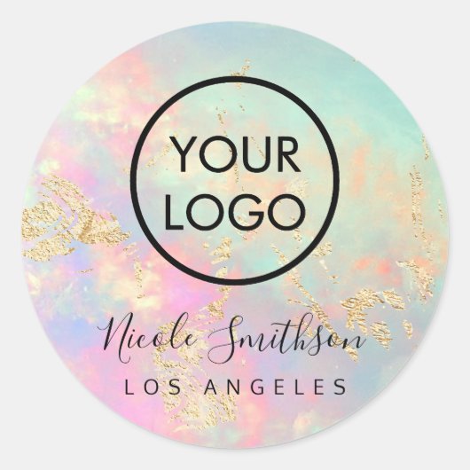 Opal-Sticker Runder Aufkleber (Vorderseite)