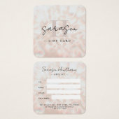 Opal Stone Background Geschenkzertifikat Monogram (Vorne & Hinten)