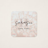 Opal Stone Background Geschenkzertifikat Monogram (Vorderseite)