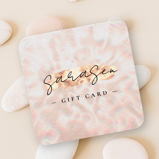 Opal Stone Background Geschenkzertifikat Rose Gold