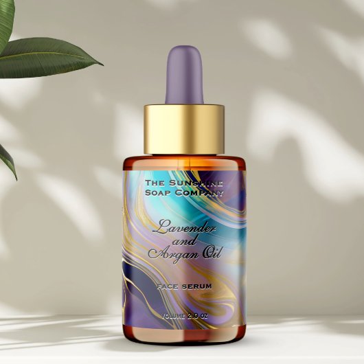 Opal Stone Background Kosmetiktüpfer Flasche Adressaufkleber