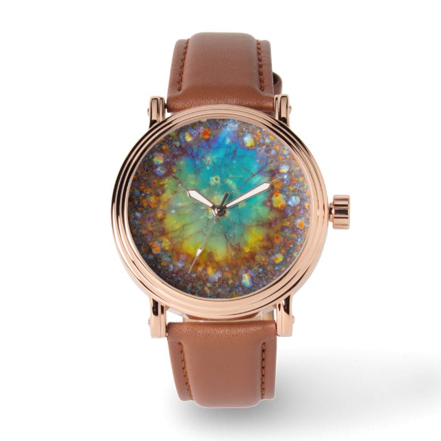 Opal Stone Burst Uhr (Vorderseite)