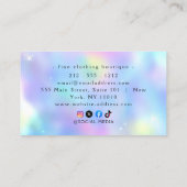 opal stone Business Card Visitenkarte (Rückseite)