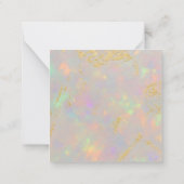 Opal Stone Calligraphy Girly Mitteilungskarte (Rückseite)