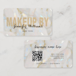Opal Stone Custom QR Code Makeup Artist Visitenkarte