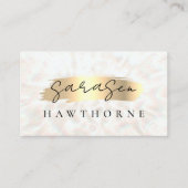 Opal Stone Gold Brush Stroke Luxury Visitenkarte (Vorderseite)