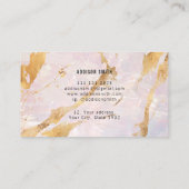 Opal Stone Gold Flux Holographic Visitenkarte (Rückseite)