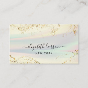 Opal Stone Gold Glitzer Wasserfarbe Personalisiert Visitenkarte