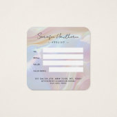 Opal Stone Holographic Background Gift Certificate (Rückseite)