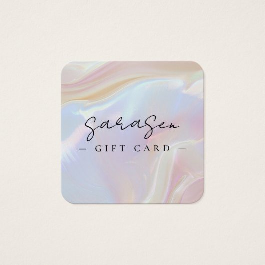 Opal Stone Holographic Background Gift Certificate (Vorderseite)