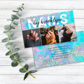 Opal Stone Iridescent Foto Typografie Nail Artist Visitenkarte