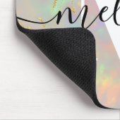 Opal Stone Monogram Calligraphie Mousepad (Ecke)