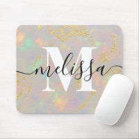 Opal Stone Monogram Calligraphie