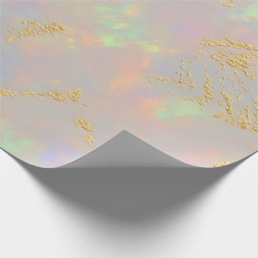 Opal Stone Pastell Color Geschenkpapier (Ecke)