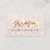 Opal Stone Rose Gold Brush Stroke Luxus Visitenkarte (Vorderseite)
