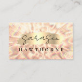 Opal Stone Rose Gold Brush Stroke Luxus Visitenkarte (Vorderseite)