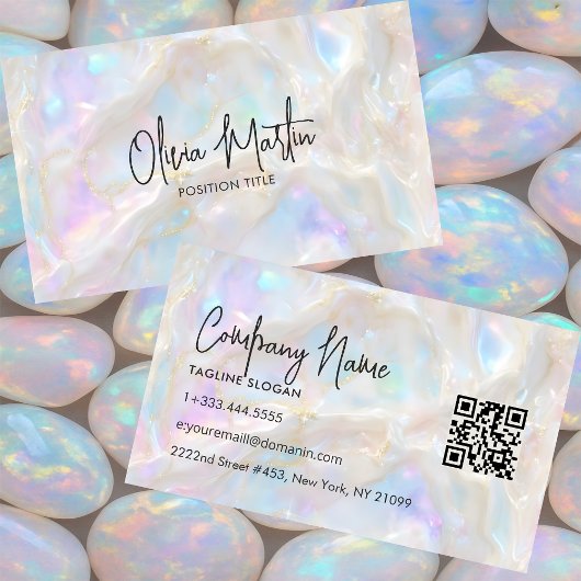 Opal Stone Shimmer Visitenkarte