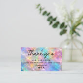opal stone thank you business card visitenkarte (Stehend Vorderseite)