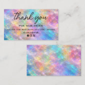 opal stone thank you business card visitenkarte (Vorne/Hinten)