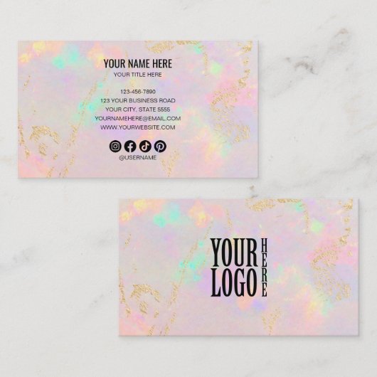 opal stone visitenkarte (Vorne/Hinten)