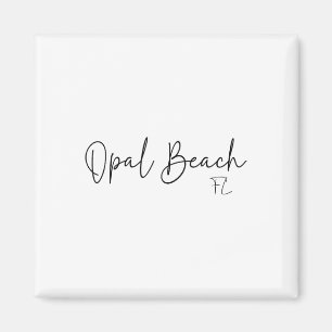 Opal Strand Florida Ca Retro Für Männer Frauen Magnet