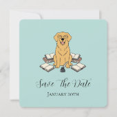 Opal süße Studentenhunde-Abschluss-Save-the-Date-K Save The Date (Vorderseite)