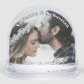 Opal Teal Keepsake Wedding Party Gift Schneekugeln (Vorderseite)