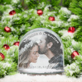 Opal Teal Keepsake Wedding Party Gift Schneekugeln (Weihnachten)