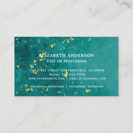 Opal-Textur-Image Visitenkarte (Rückseite)