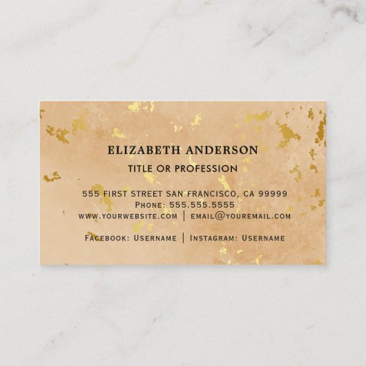 Opal-Textur-Image Visitenkarte (Rückseite)