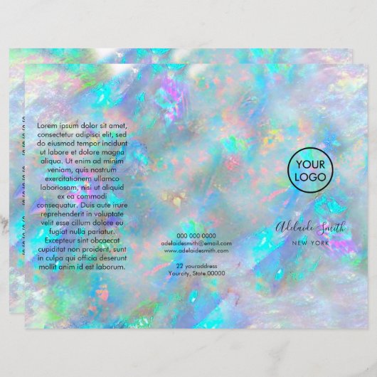 Opal-Textur-Trifold-Broschüre (Vorne/Hinten)