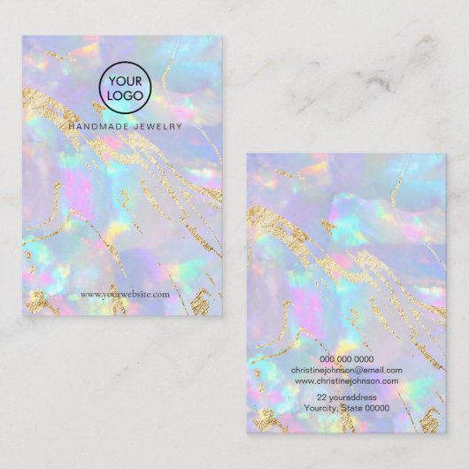 Opal-Texturdesignkarte Visitenkarte (Vorne/Hinten)