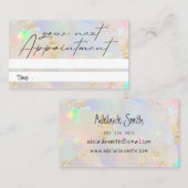 Opal Texture Foto Terminkarte Visitenkarte (Vorne/Hinten)