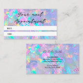 Opal Texture Foto Terminkarte Visitenkarte (Vorne/Hinten)