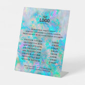 Opal Texture Preisliste Pedestal Sign Sockelschild (Vorderseite)