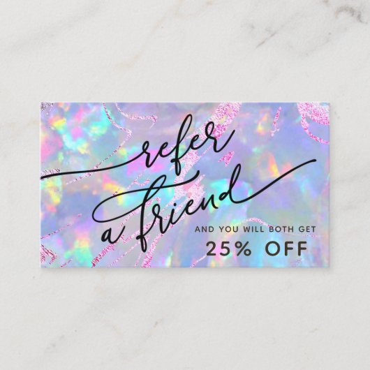 Opal Texture Referenzkarte Visitenkarte (Vorderseite)