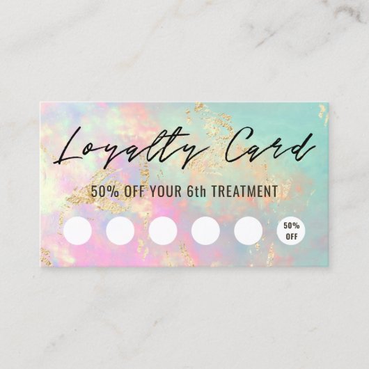 Opal-Treuekarte Visitenkarte (Vorderseite)