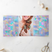 Opal Tri-Fold Broschüre Dreifach Gefaltete Einladung (Innenseite)