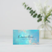 Opal Turquoise Iridescent Business Card Visitenkarte (Stehend Vorderseite)
