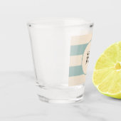 Opal und antike weiße Streifen Schnapsglas (Links)