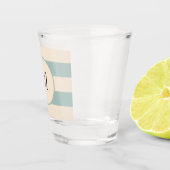 Opal und antike weiße Streifen Schnapsglas (Rechts)