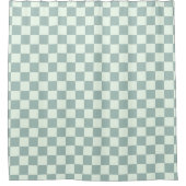 Opal- und Honeydew-Checkerboard Duschvorhang (Vorderseite)